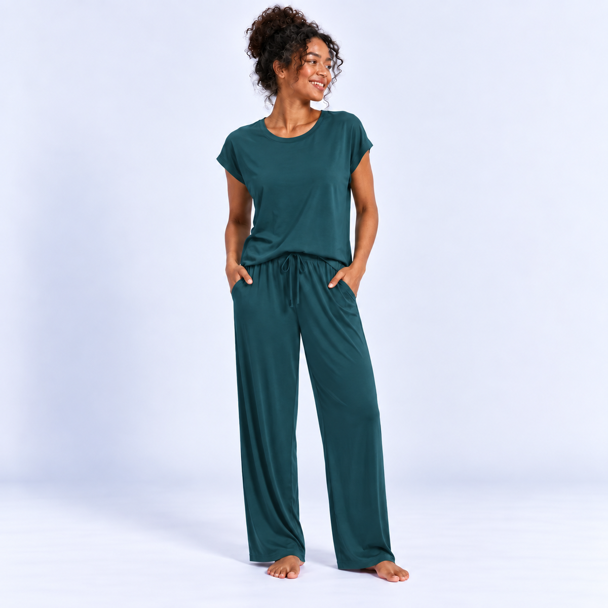 Pyjama femme en modal avec pantalon large