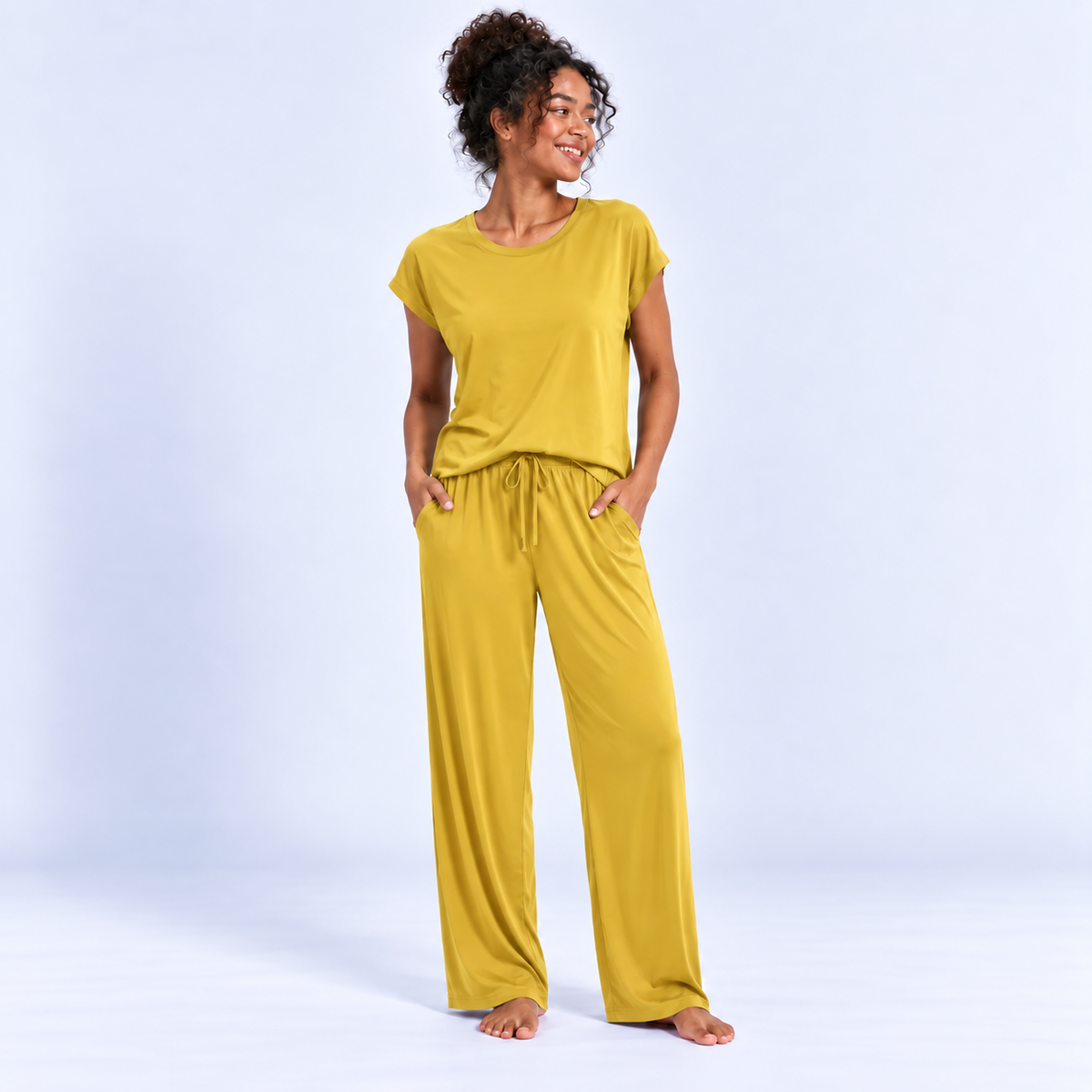 Pyjama femme en modal avec pantalon large