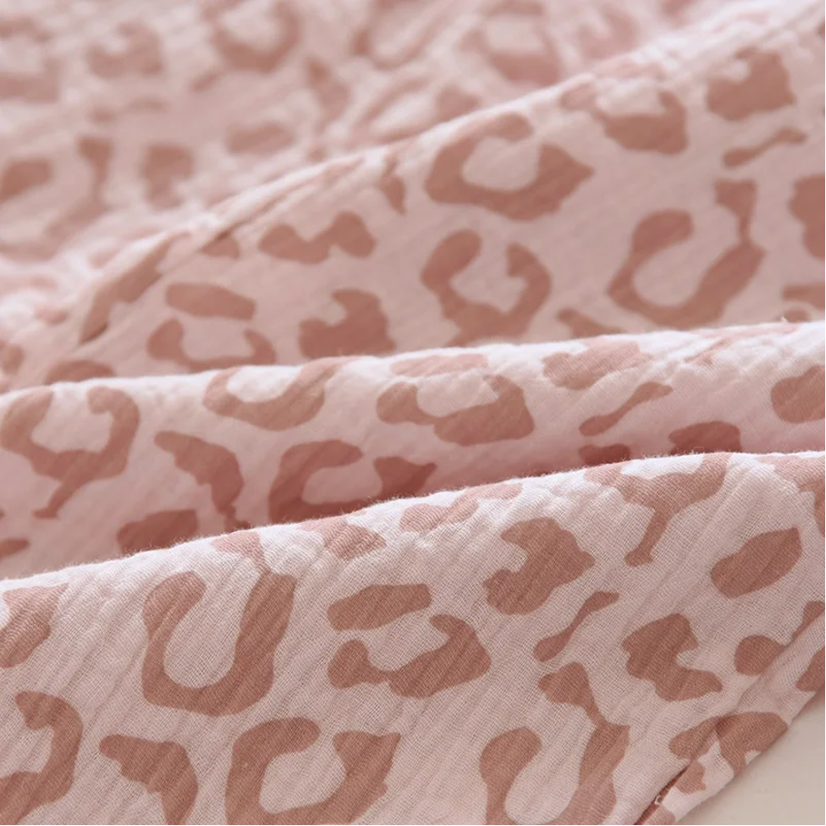 Pantalon de pyjama femme en coton motif léopard
