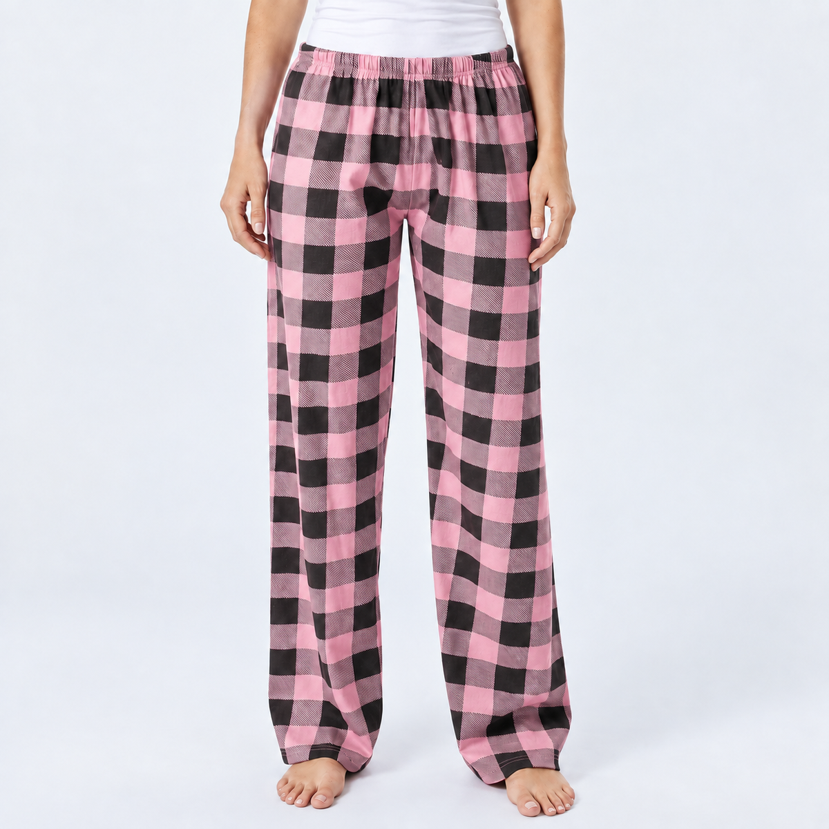 Pantalon de pyjama femme à grands carreaux