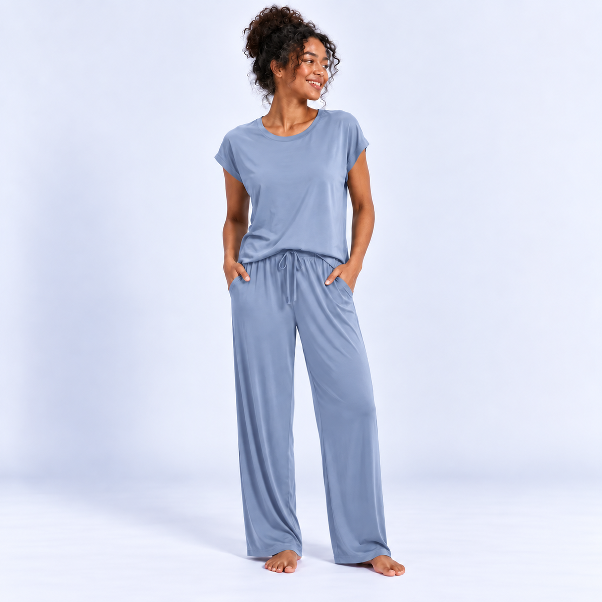 Pyjama femme en modal avec pantalon large