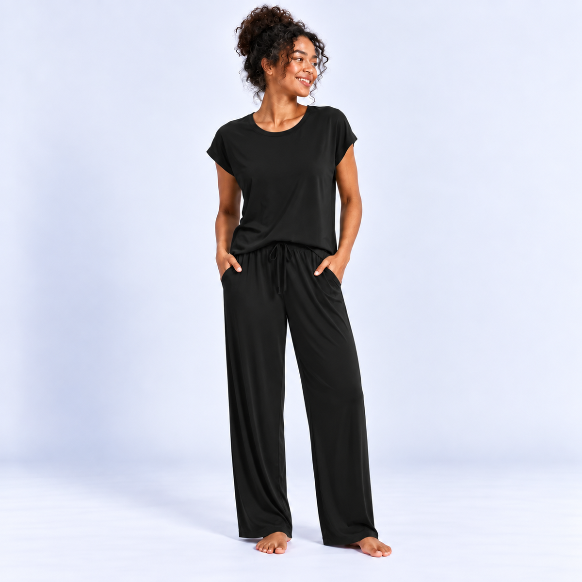 Pyjama femme en modal avec pantalon large