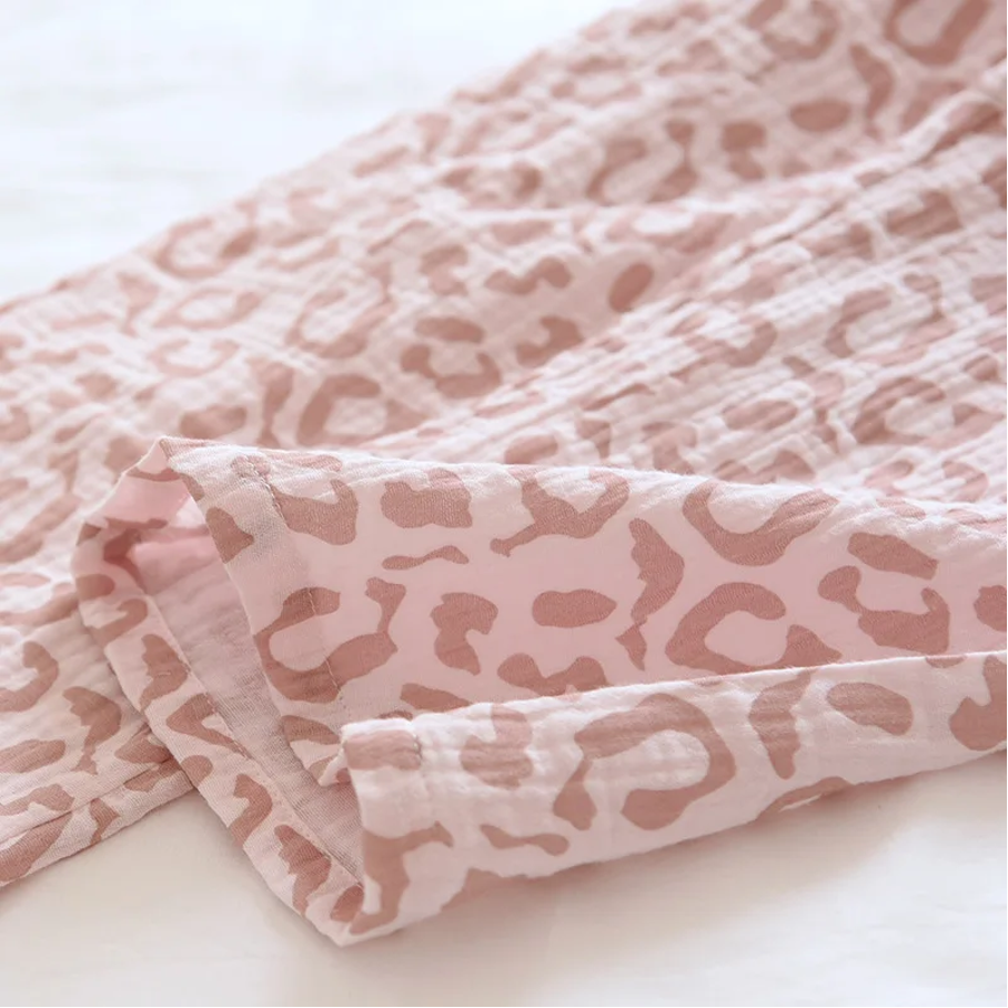 Pantalon de pyjama femme en coton motif léopard