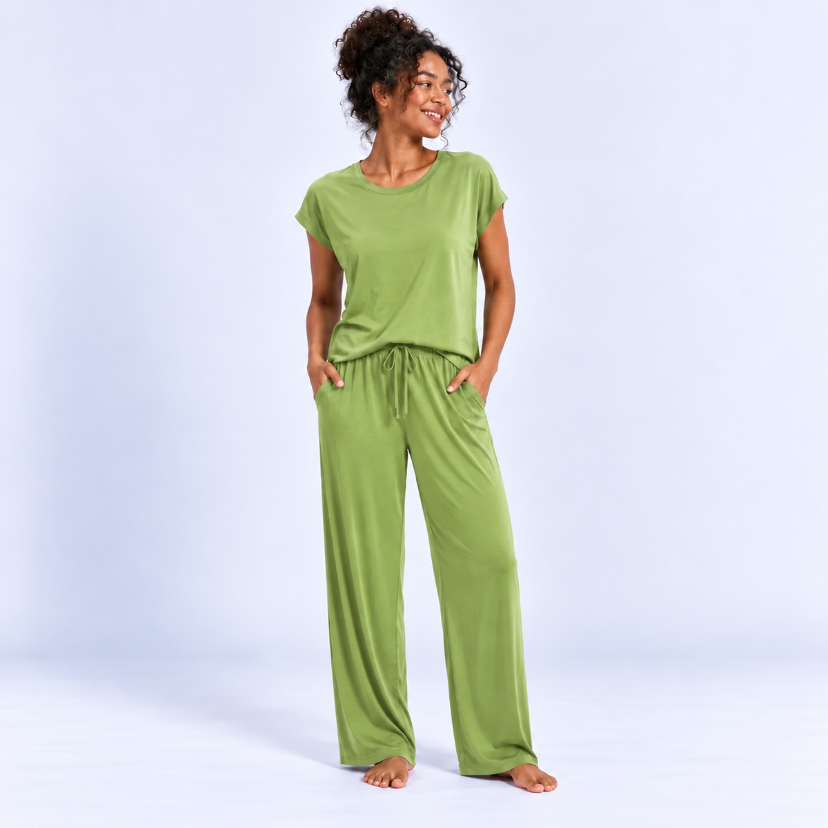 Pyjama femme en modal avec pantalon large