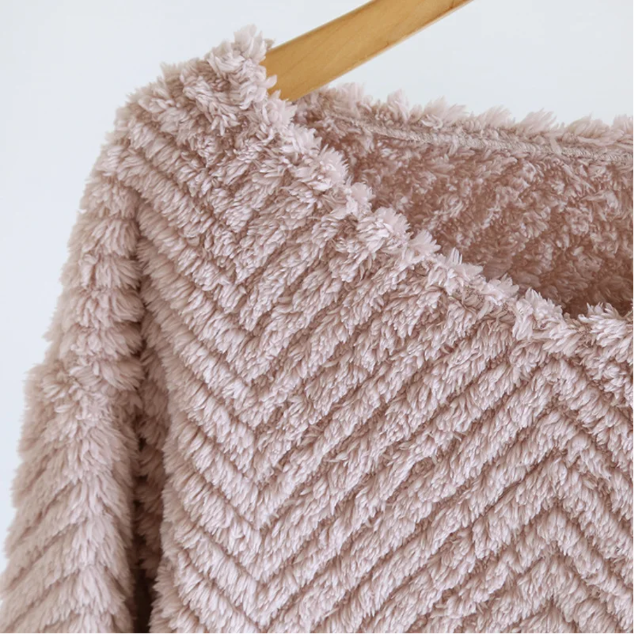 Ensemble pyjama femme en flanelle épaisse