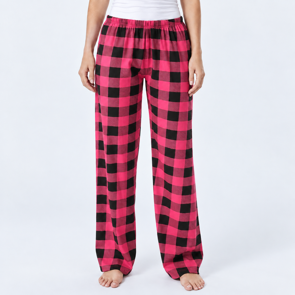 Pantalon de pyjama femme à grands carreaux