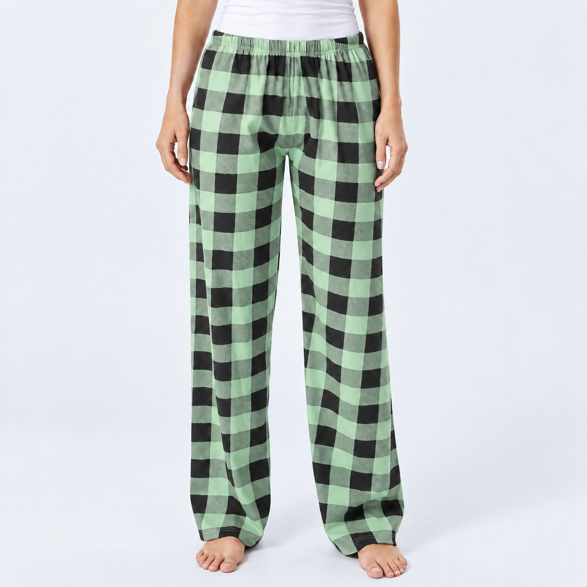 Pantalon de pyjama femme à grands carreaux