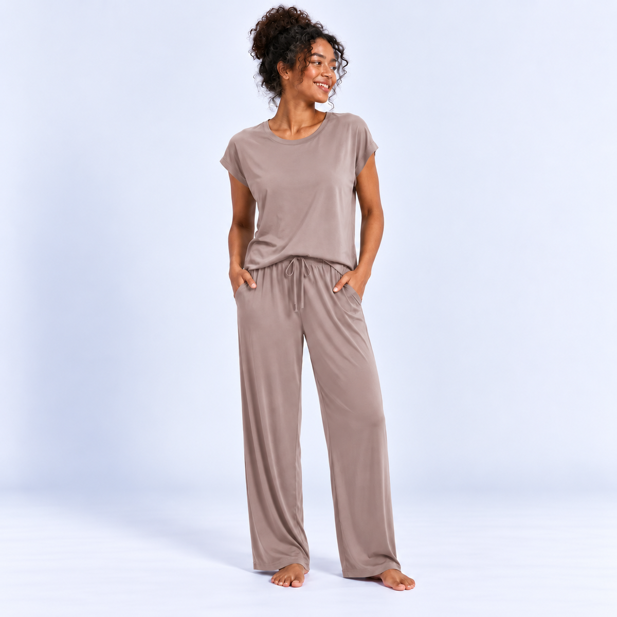 Pyjama femme en modal avec pantalon large