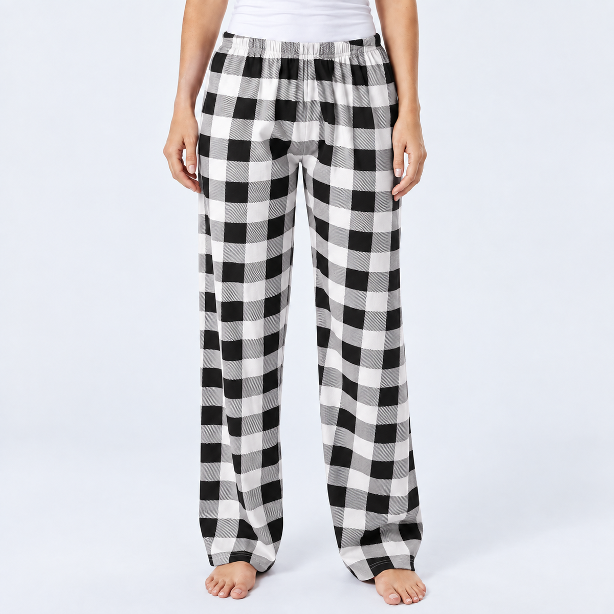 Pantalon de pyjama femme à grands carreaux