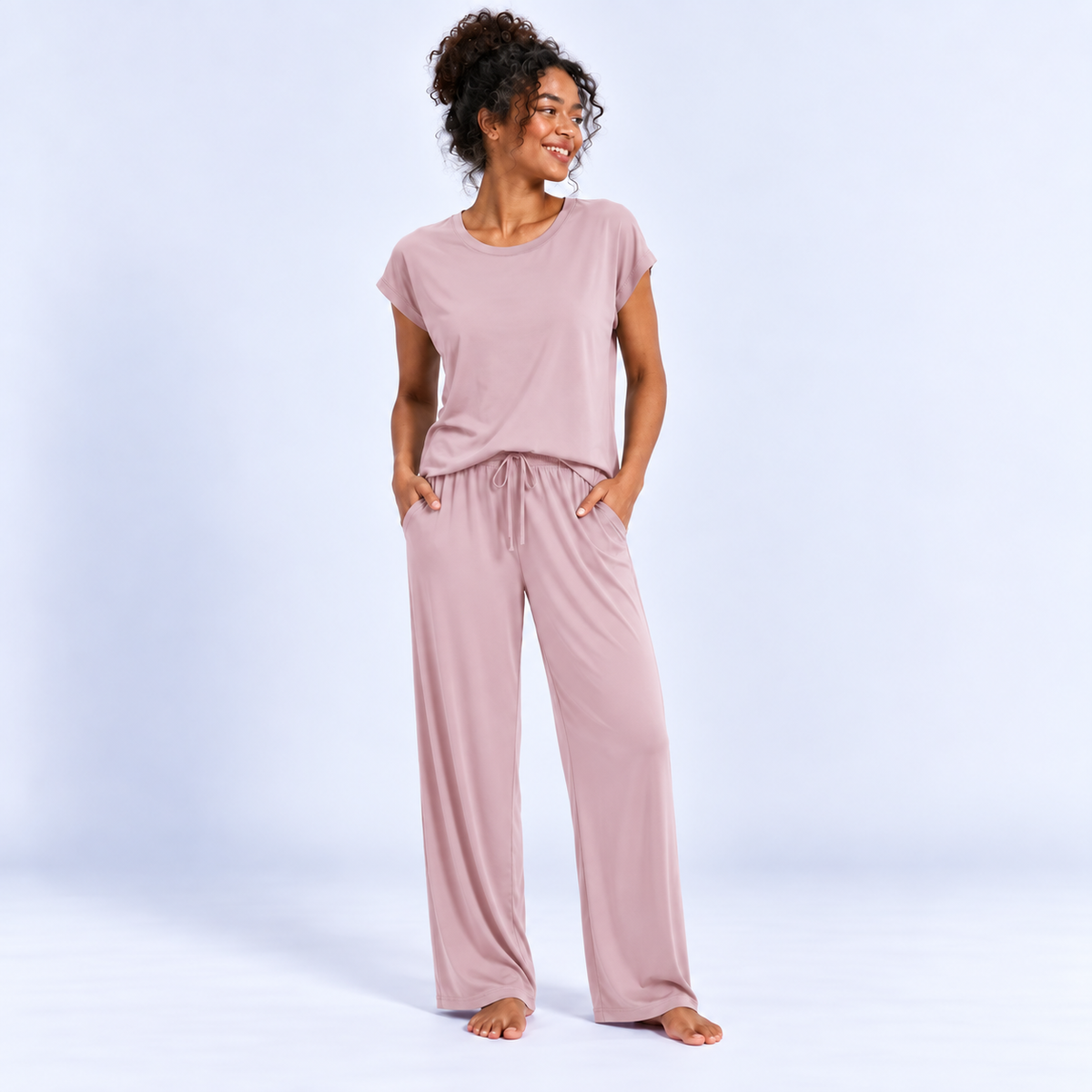 Pyjama femme en modal avec pantalon large