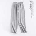 Pantalon de pyjama femme en gaze de coton à cordon