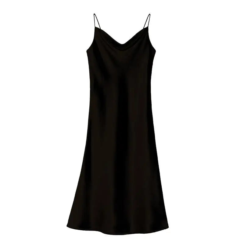 Peignoir femme satiné long à nouer