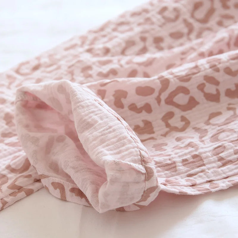 Pantalon de pyjama femme en coton motif léopard