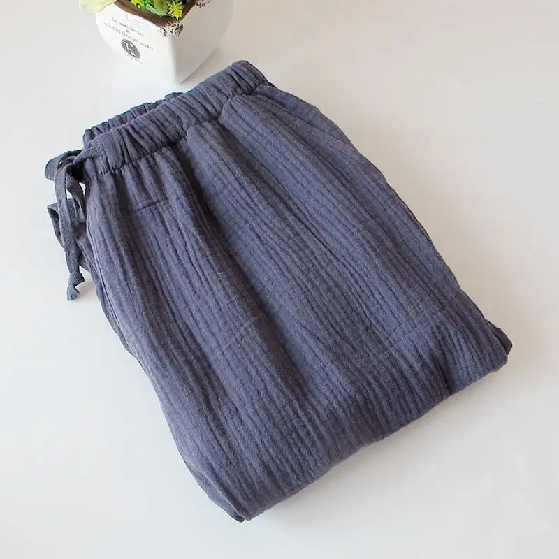 Pantalon de pyjama femme en gaze de coton