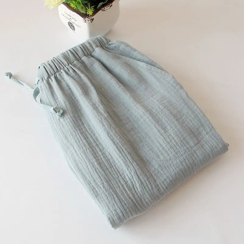 Pantalon de pyjama femme en gaze de coton