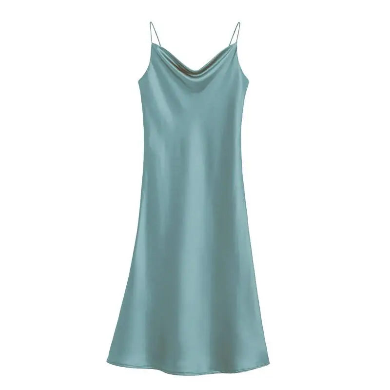 Peignoir femme satiné long à nouer