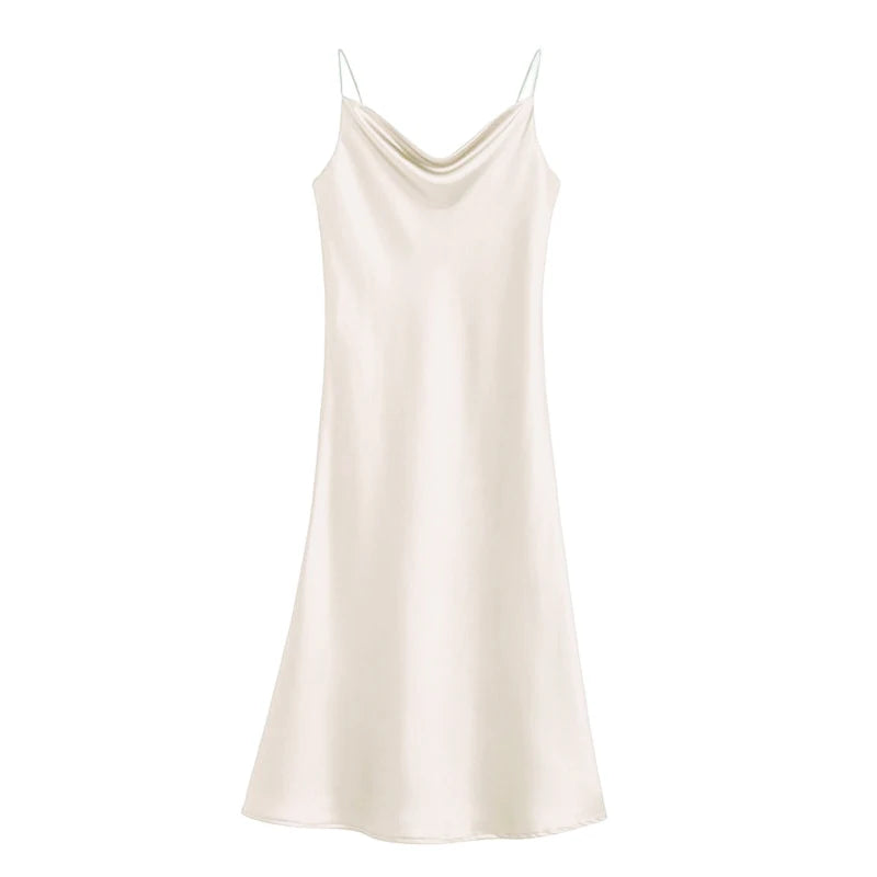 Peignoir femme satiné long à nouer