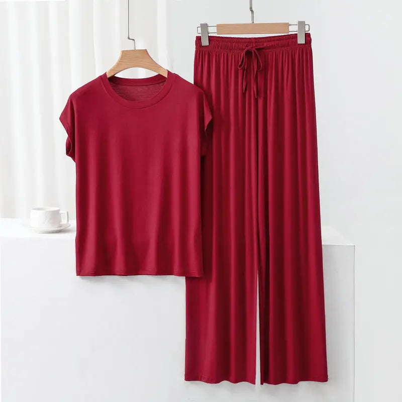 Ensemble pyjama femme en modal avec pantalon large