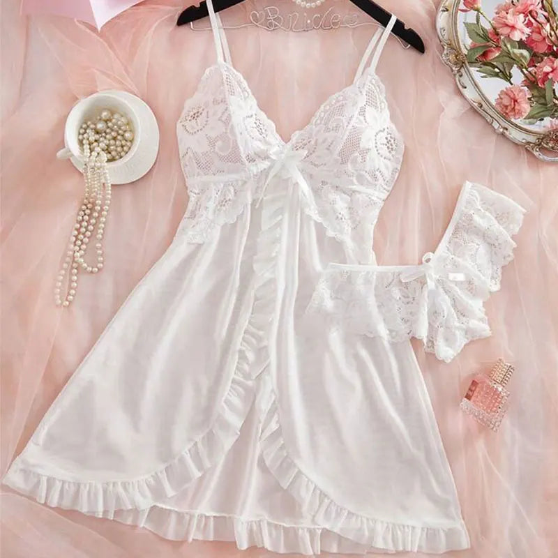 Ensemble nuisette femme en dentelle avec culotte