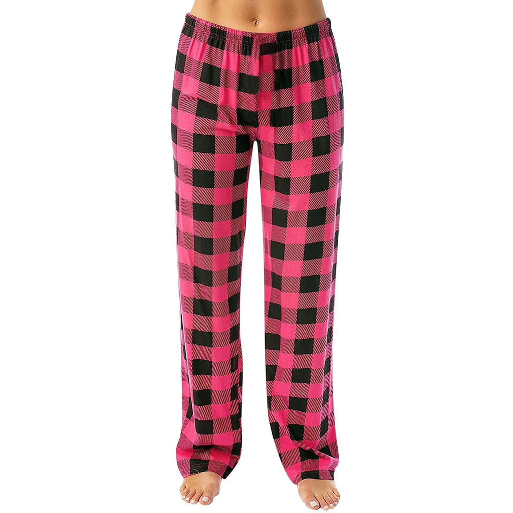 Pantalon de pyjama femme à grands carreaux