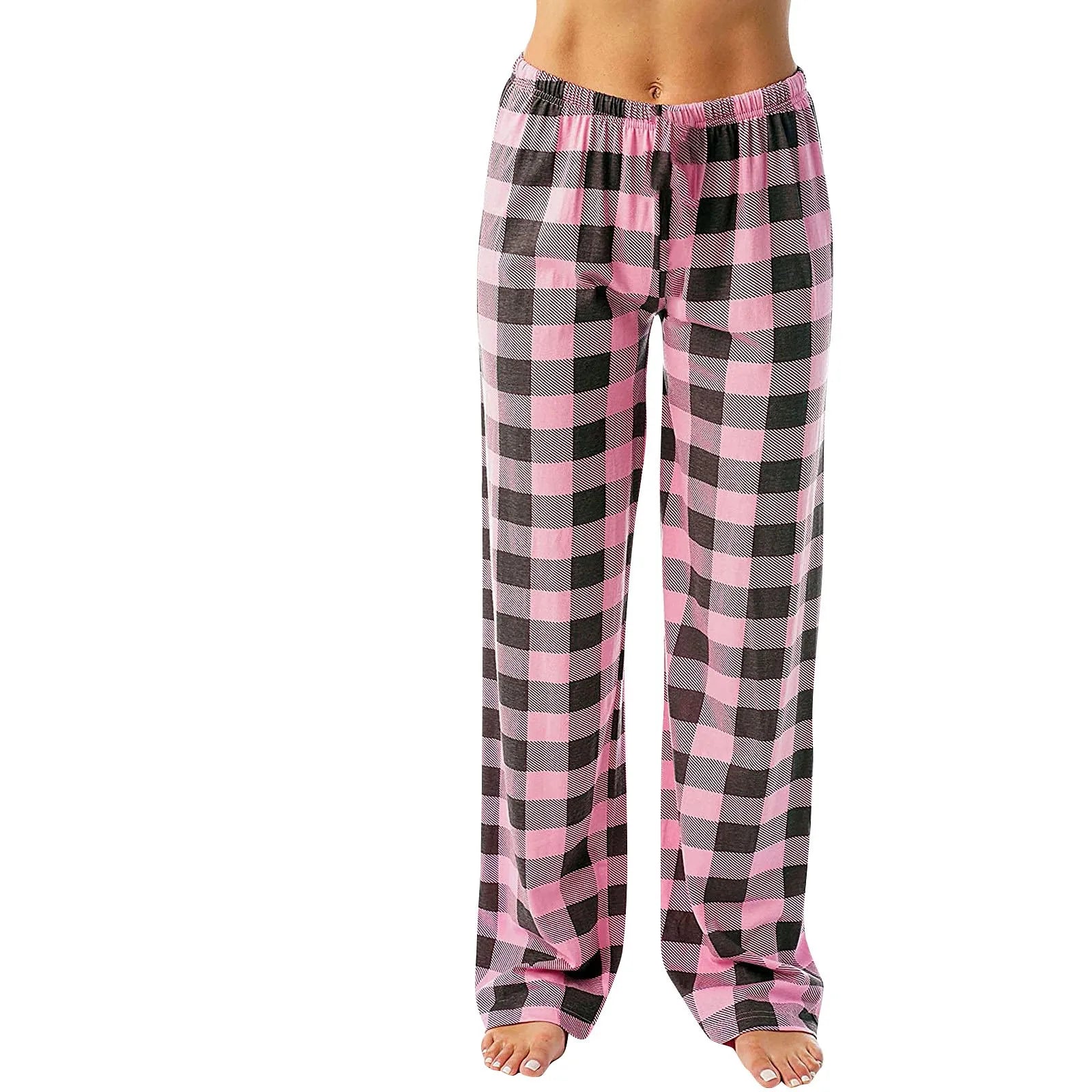 Pantalon de pyjama femme à grands carreaux