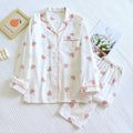 Pyjama femme en coton à grands cœurs