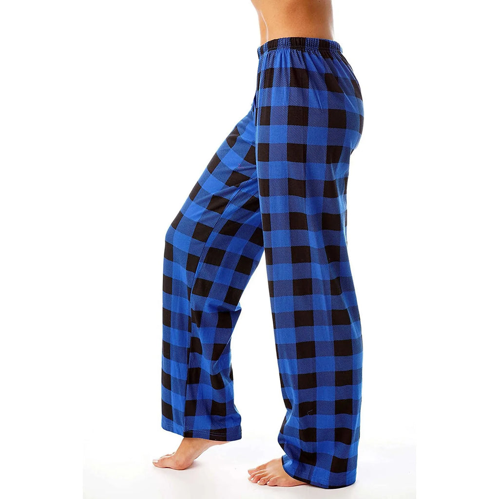Pantalon de pyjama femme à grands carreaux