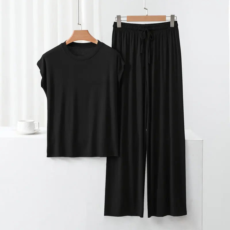 Ensemble pyjama femme en modal avec pantalon large