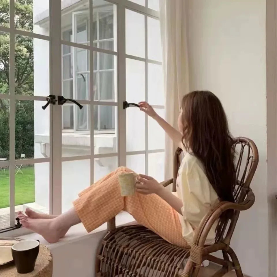 Pantalon de pyjama femme ample à carreaux