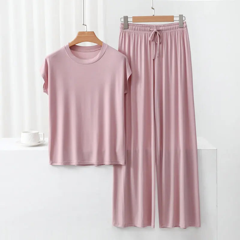 Ensemble pyjama femme en modal avec pantalon large