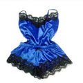 Ensemble pyjama femme satiné avec dentelle noire