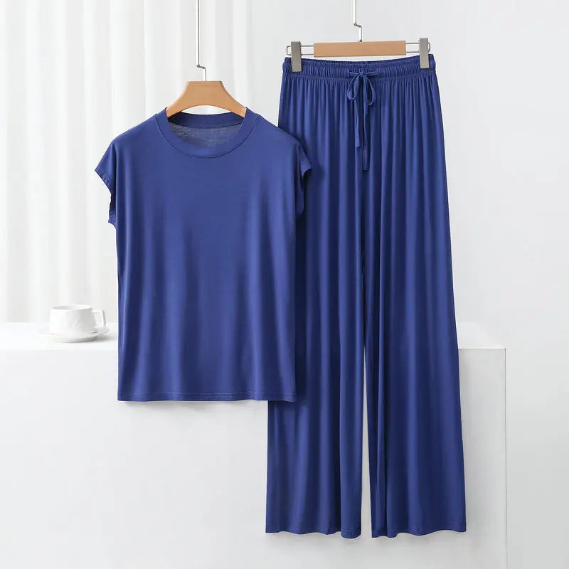 Ensemble pyjama femme en modal avec pantalon large