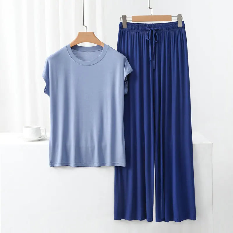 Ensemble pyjama femme en modal avec pantalon large