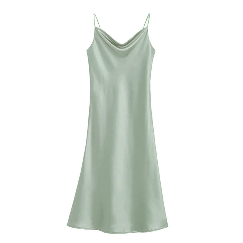 Peignoir femme satiné long à nouer