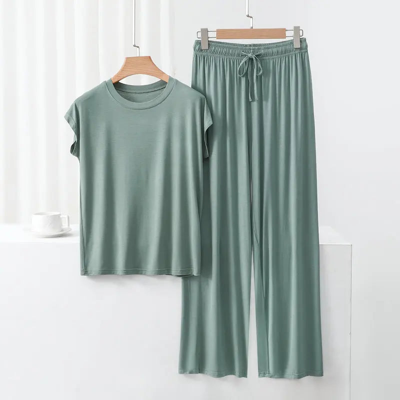 Ensemble pyjama femme en modal avec pantalon large