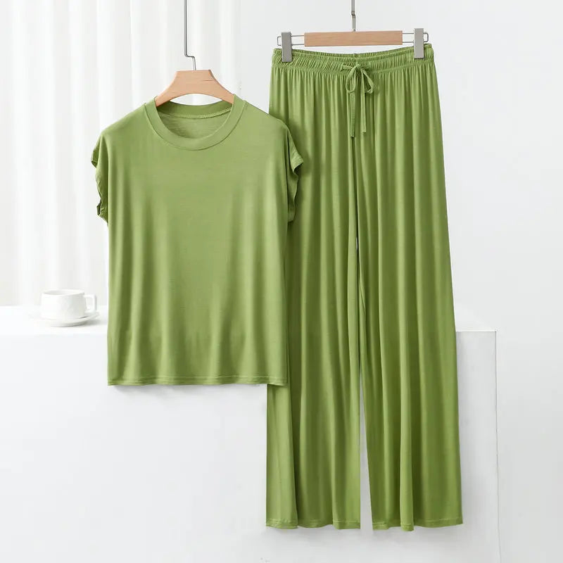 Ensemble pyjama femme en modal avec pantalon large