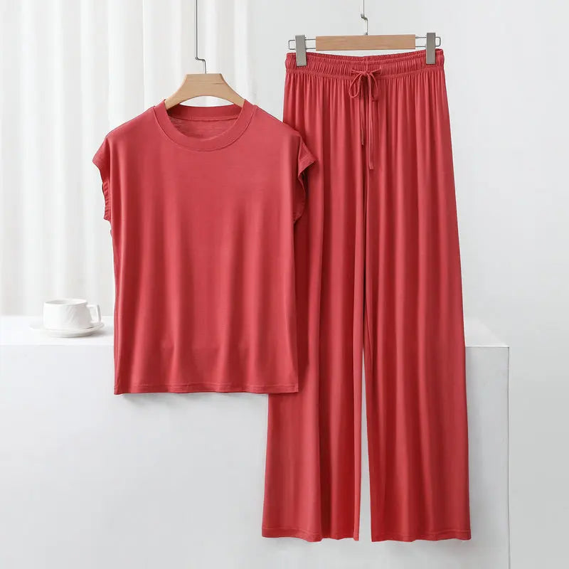 Ensemble pyjama femme en modal avec pantalon large