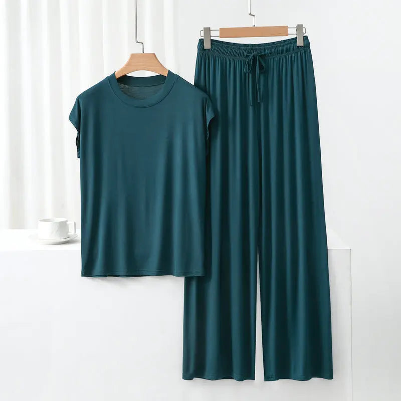 Ensemble pyjama femme en modal avec pantalon large