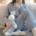 Ensemble pyjama femme long avec chemise et pantalon
