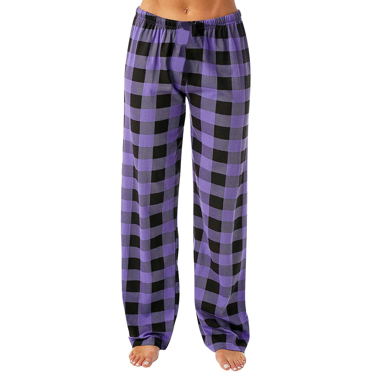 Pantalon de pyjama femme à grands carreaux