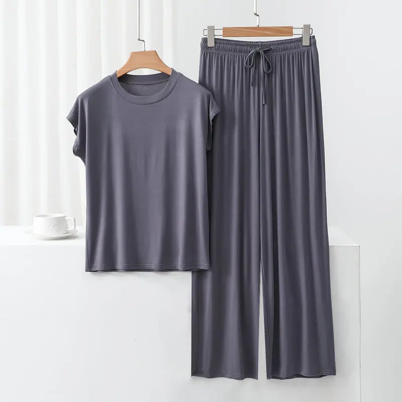 Ensemble pyjama femme en modal avec pantalon large