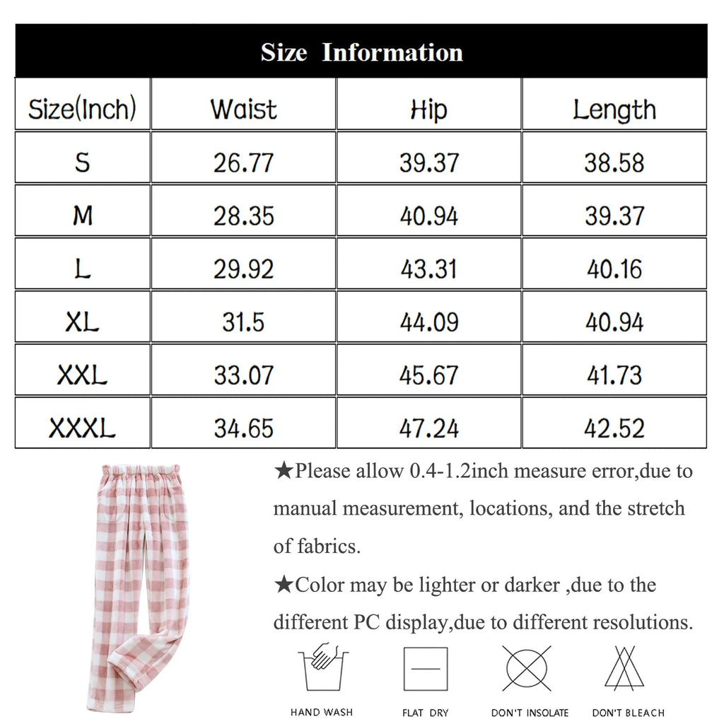 Pantalon de pyjama femme à carreaux en polaire