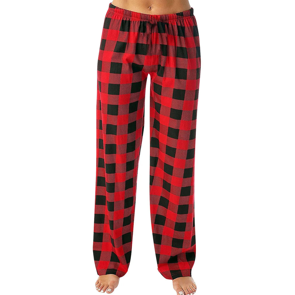 Pantalon de pyjama femme à grands carreaux