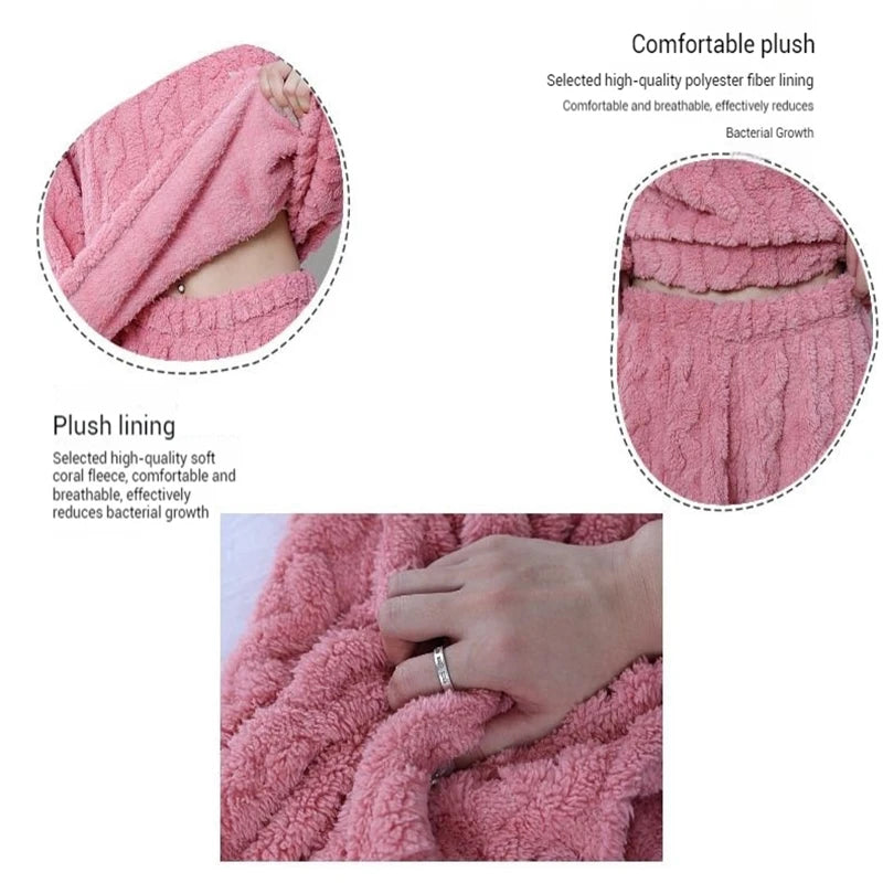 Pyjama hiver femme épais et duveteux