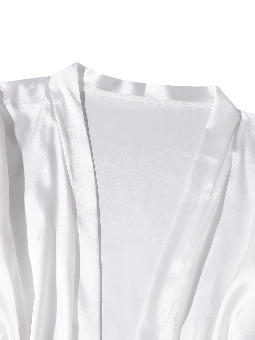 Ensemble pyjama femme satiné 4 pièces avec dentelle