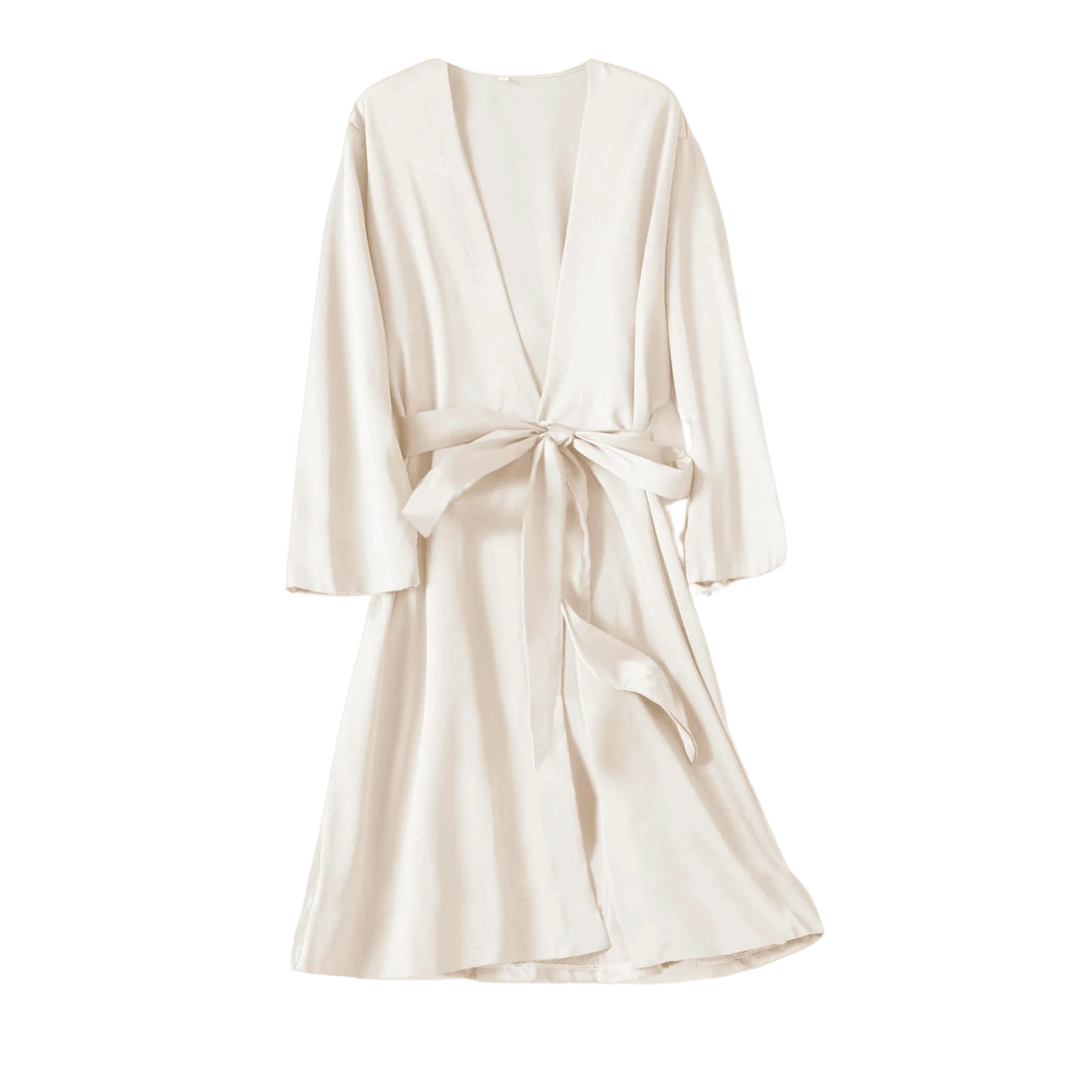 Peignoir femme satiné long à nouer