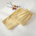 Pantalon de pyjama femme en gaze de coton à carreaux