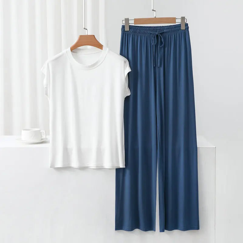 Ensemble pyjama femme en modal avec pantalon large