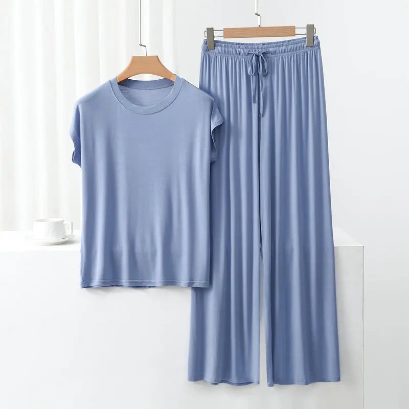 Ensemble pyjama femme en modal avec pantalon large