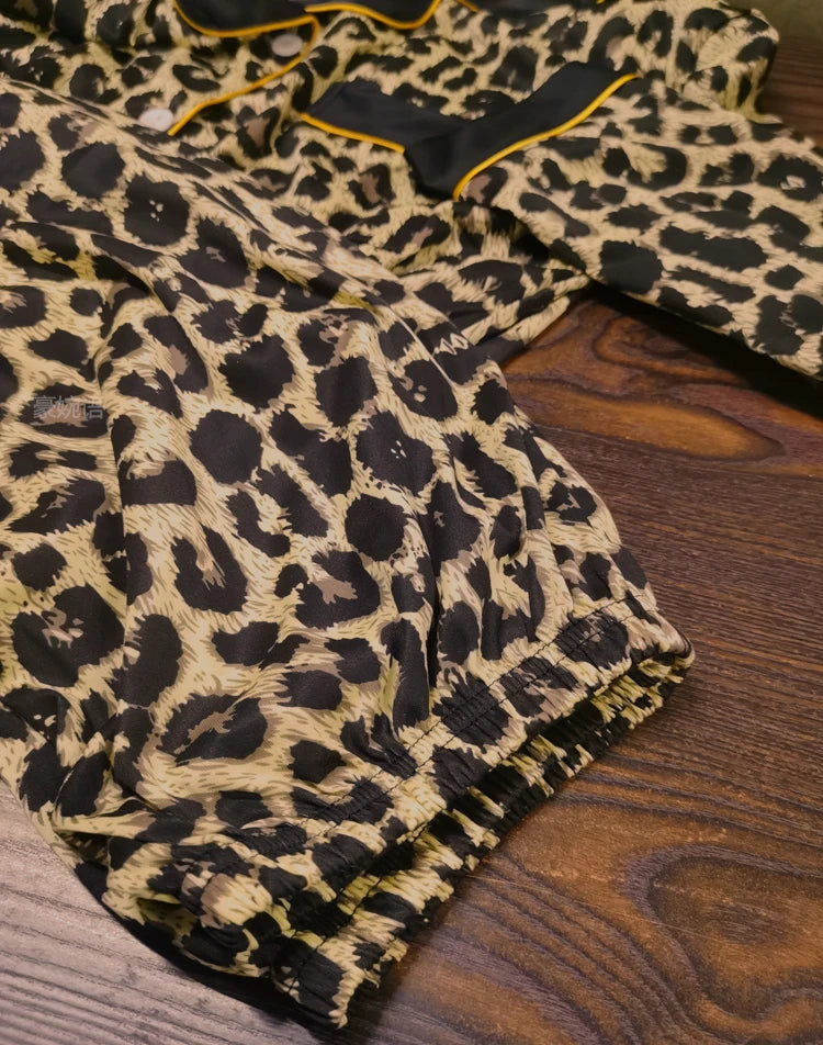 Ensemble pyjama femme léopard à manches longues